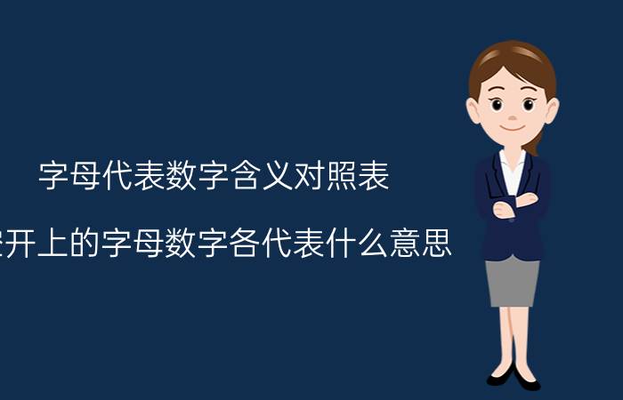 字母代表数字含义对照表 空开上的字母数字各代表什么意思？